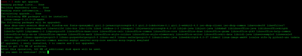 sudo apt upgrade
